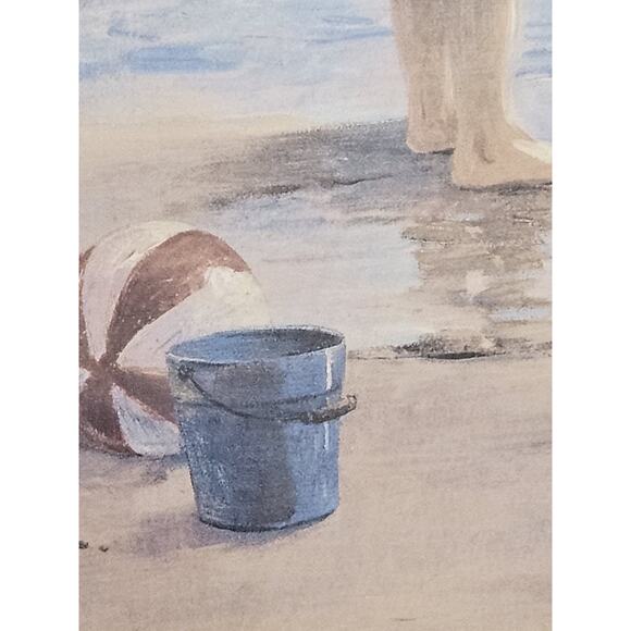 Framed Art Print Crista Kieffer Boy At The Beach Vintage - Picture 6 of 12